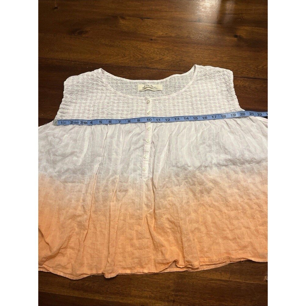 Free People We The Free Coral Ombre Trapeze Top Size Medium - Picture 4 of 6